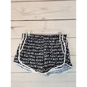 CK Calvin Klein Women's‎ Black & White Print Running Short Size L